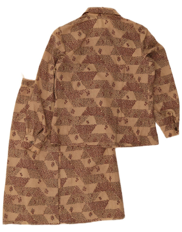 Vintage Damen 2-teiliges Rockset UK 10 Small W26 Beige Floral