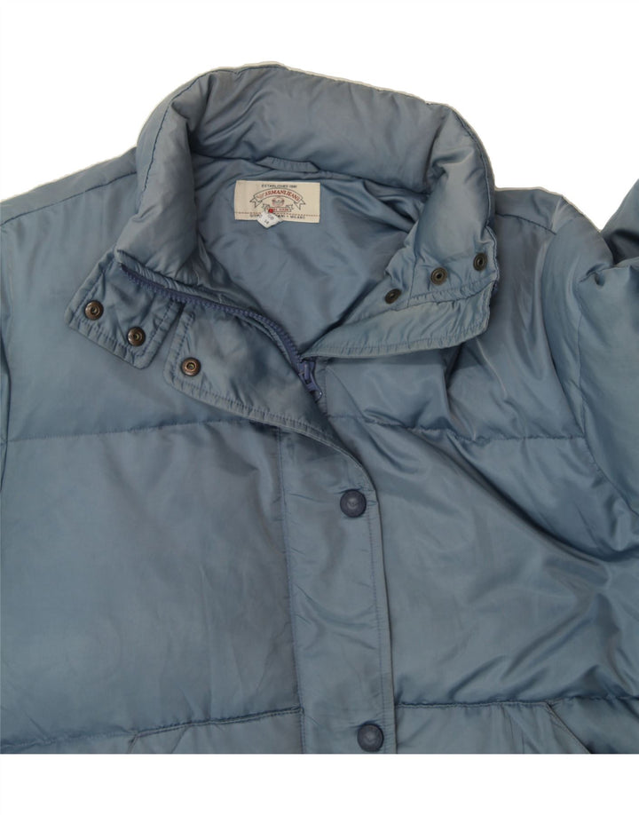 ARMANI JEANS Womens Padded Jacket UK 14 Medium Blue Polyamide Vintage Armani Jeans and Second-Hand Armani Jeans from Messina Hembry 