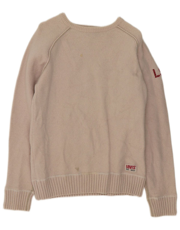 Levi's Damen-Pullover mit U-Boot-Ausschnitt, Gr. 14, Beige, Wolle