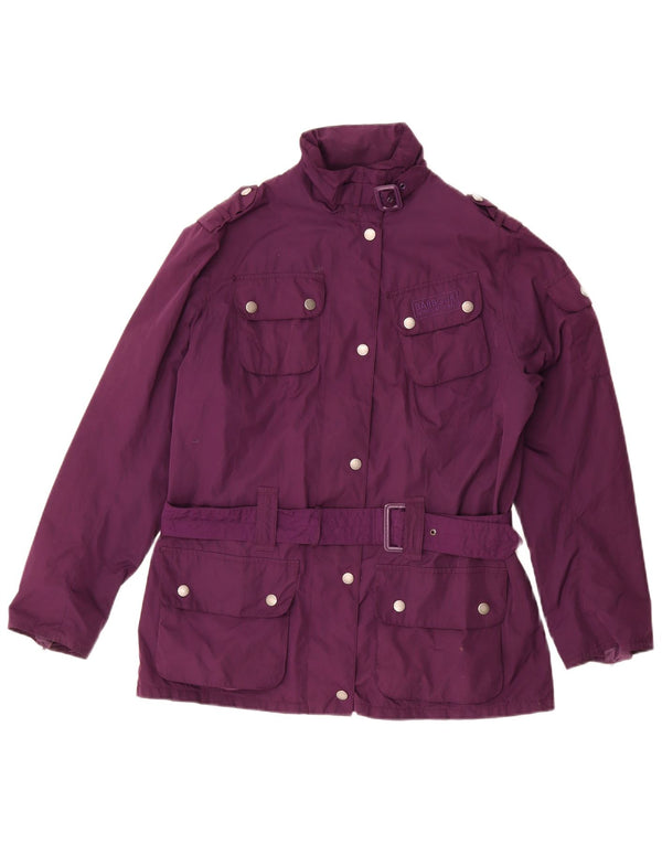 Barbour Damen-Militär-Utility-Jacke UK 12 Mittellila Polyester