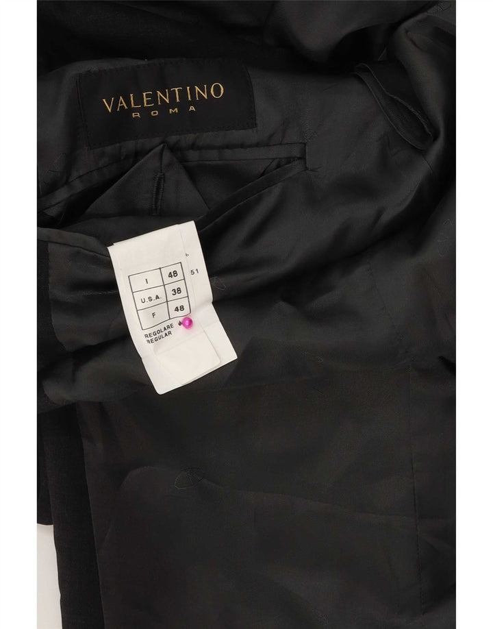 Valentino Herren-Blazerjacke mit 3 Knöpfen, IT 48, mittelgraue Wolle