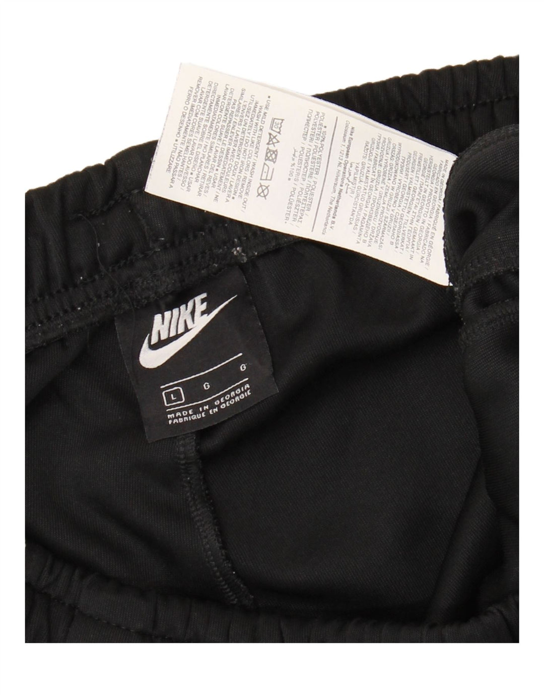 Nike Herren-Trainingshose, Jogginghose, groß, schwarz gestreift, Polyester