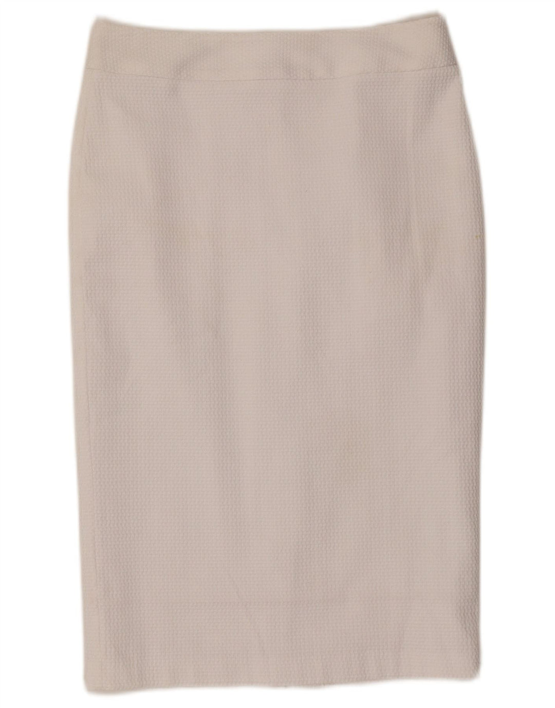 Marks & Spencer Damen Bleistiftrock UK 10 Small W30 Weiß Polyester