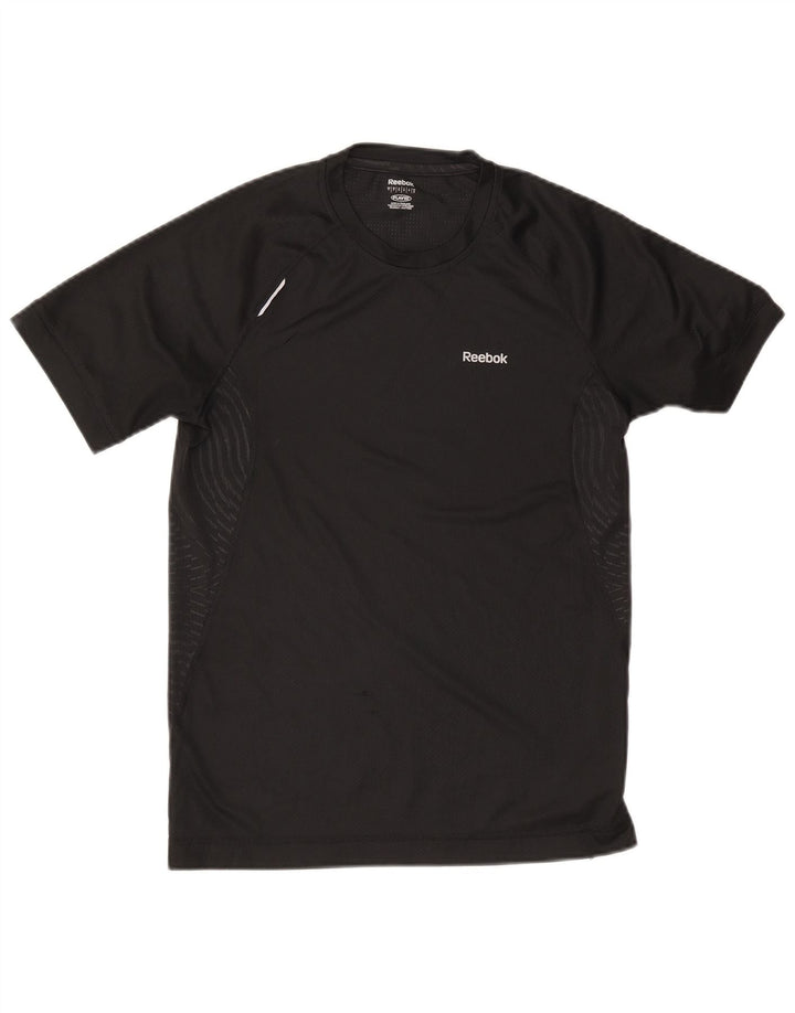 Reebok Herren T-Shirt Top Small Schwarz Polyester