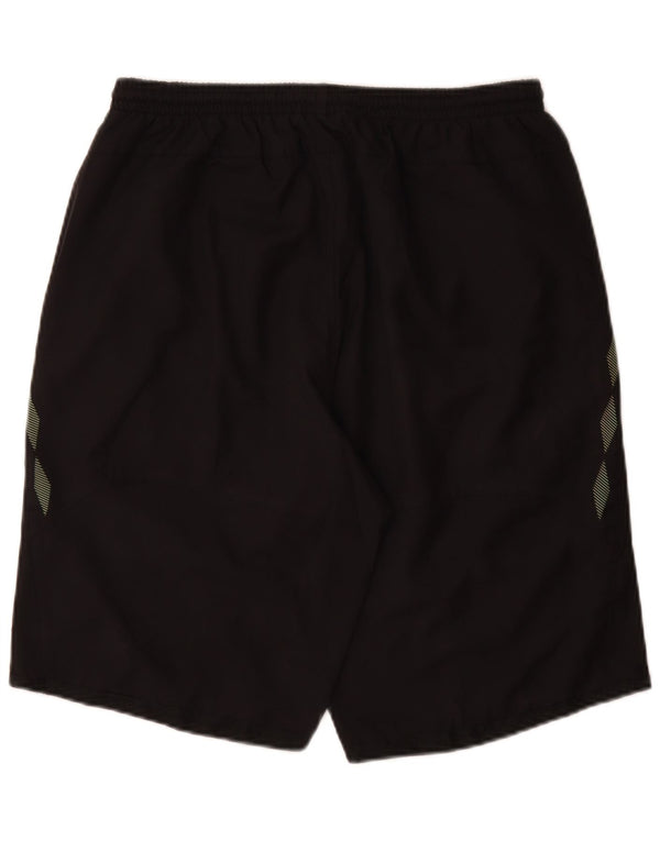 Umbro Herren-Sportshorts XL, schwarzes geometrisches Polyester