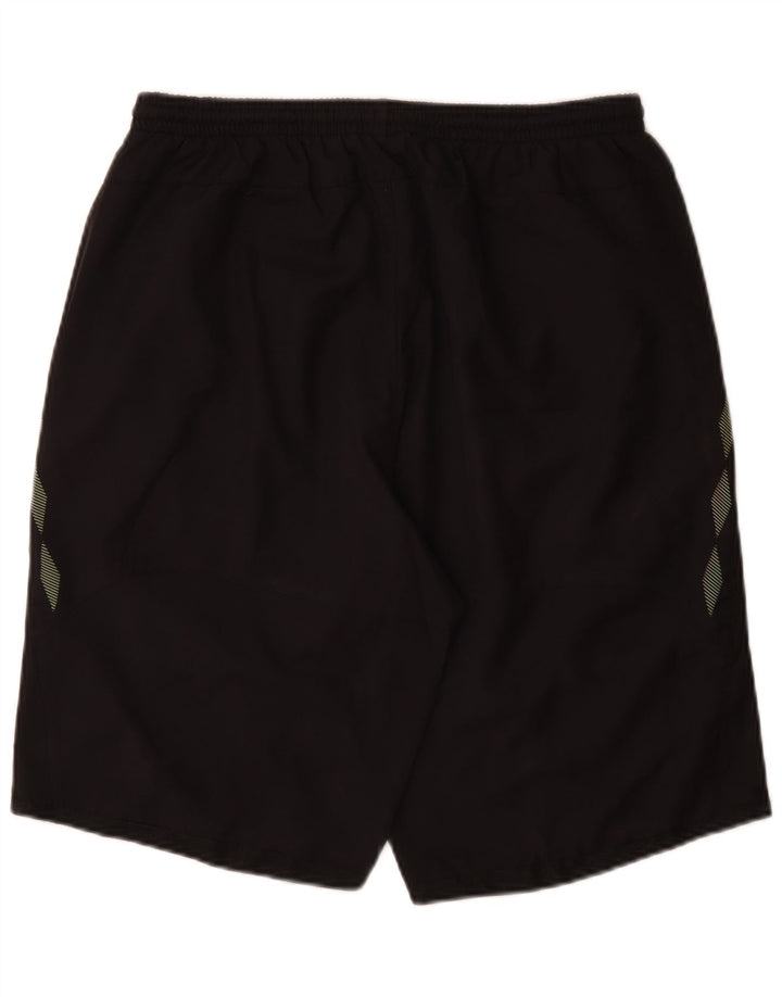 Umbro Herren-Sportshorts XL, schwarzes geometrisches Polyester