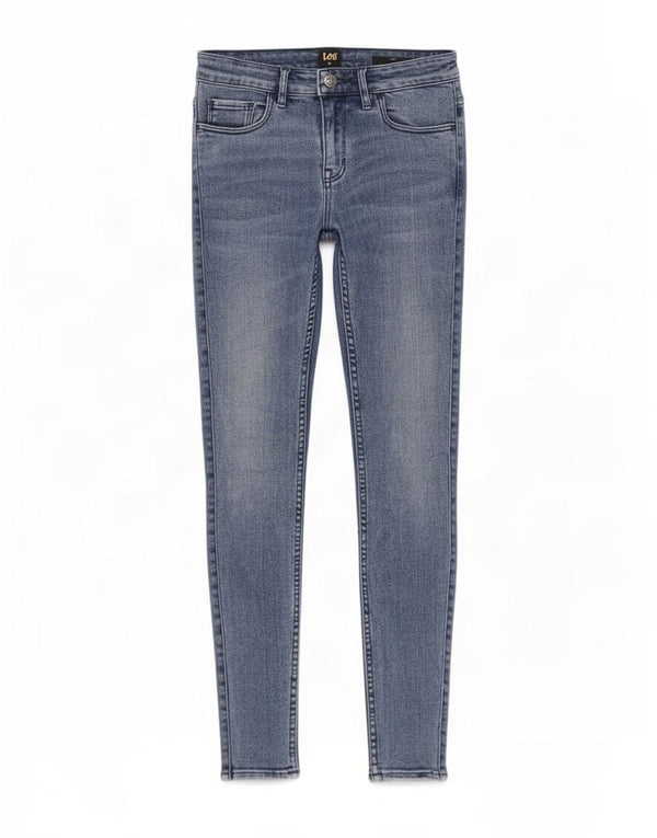 Lee Damen Licks Skinny Jeans UK 10 Small W26 L30 Blaue Baumwolle