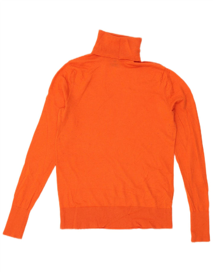Massimo Dutti Damen-Pullover mit Rollkragen, Gr. 10, Größe S, orangefarbene Wolle