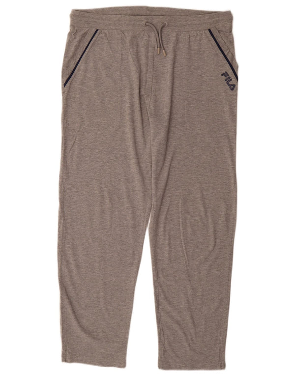 Fila Damen-Trainingshose, UK-Größe 44, große grau gefleckte Baumwolle