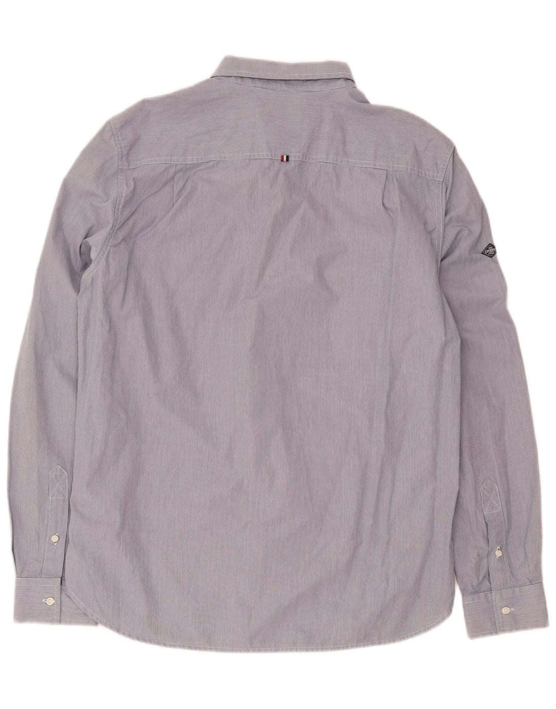 Superdry Herren-Hemd XL aus marineblauer Nadelstreifen-Baumwolle