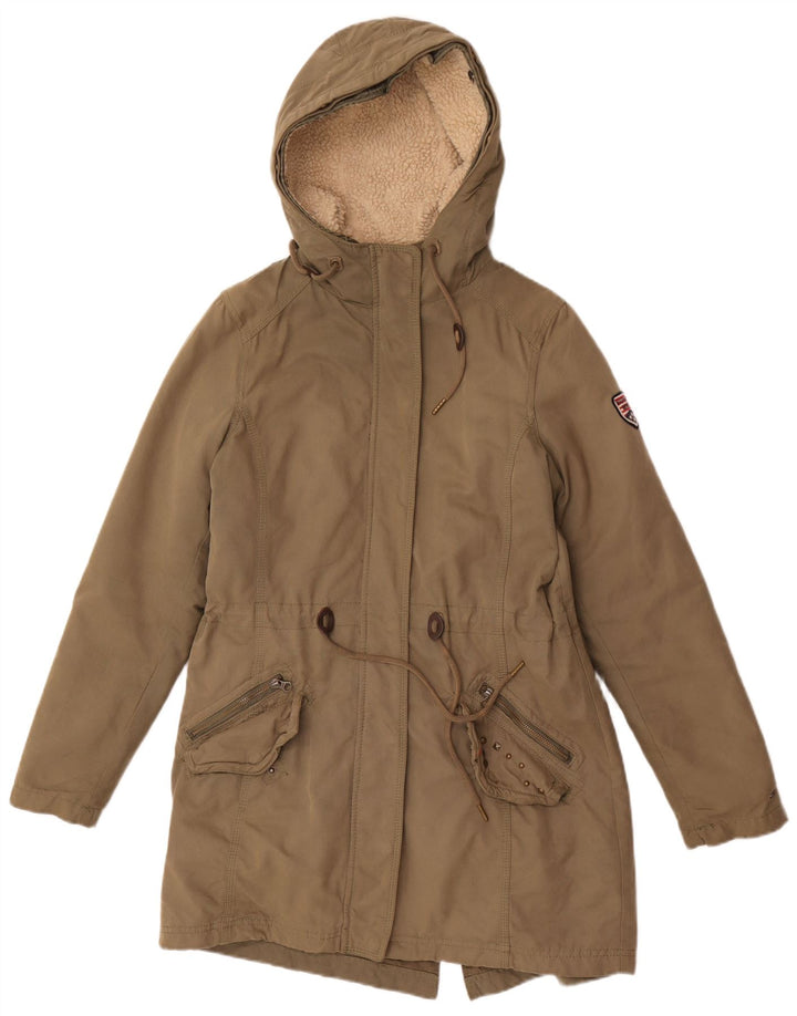 Tommy Hilfiger Damen-Parka in Übergröße mit Kapuze, Gr. 10, Größe S, Khaki