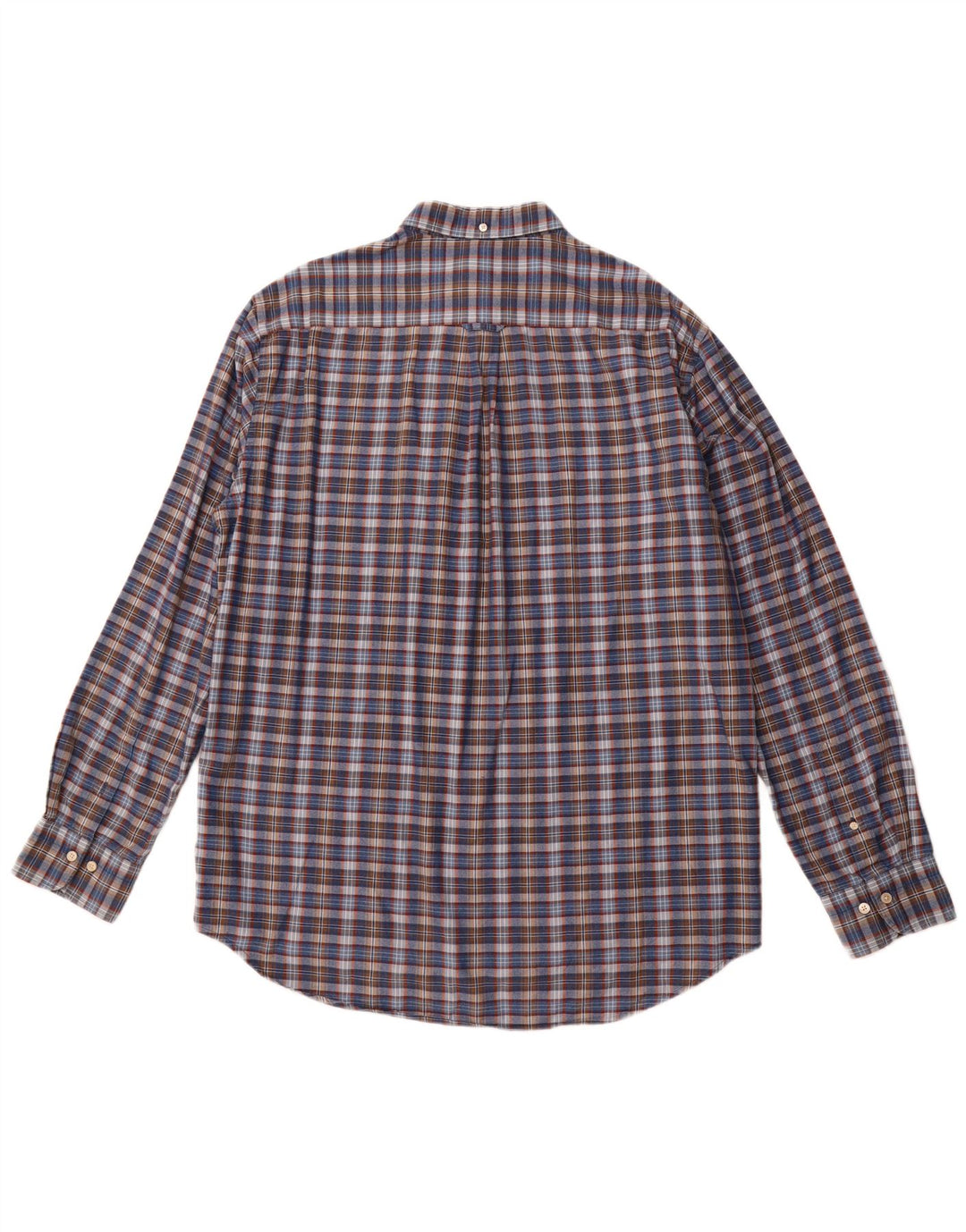 GANT Herren-Hemd mit normaler Passform, Größe 43/44, 17 1/2 XL, marineblau, kariert, Baumwolle