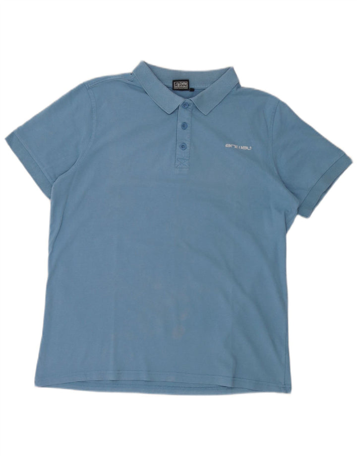 Animal Herren-Poloshirt, groß, aus blauer Baumwolle