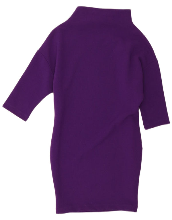 Sisley Damen Übergroßes Etuikleid mit 3/4-Ärmeln, UK 6, XS, Lila, Polyester