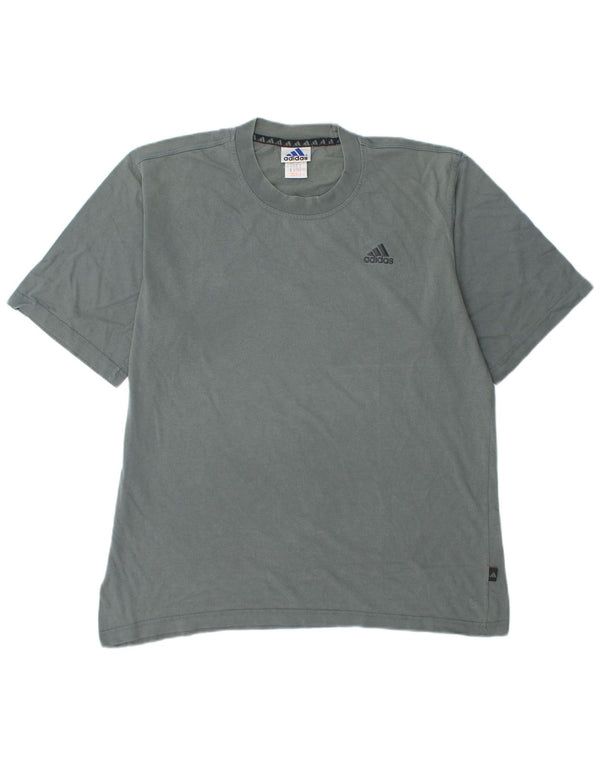 Adidas Herren T-Shirt Top UK 40/42 Mittelgrüne Baumwolle