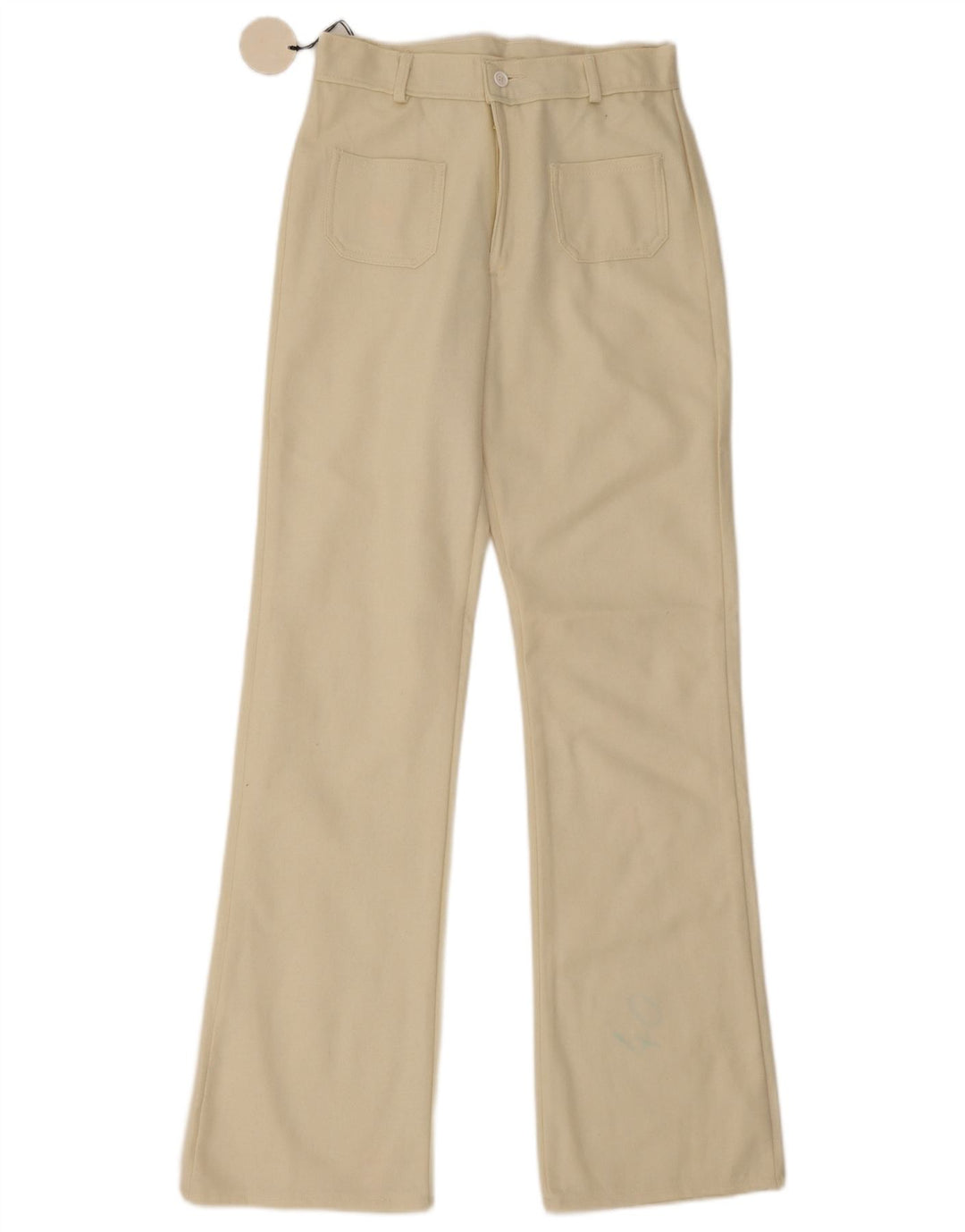 Vintage Damen Bootcut Freizeithose IT 40 Small W26 L32 Beige