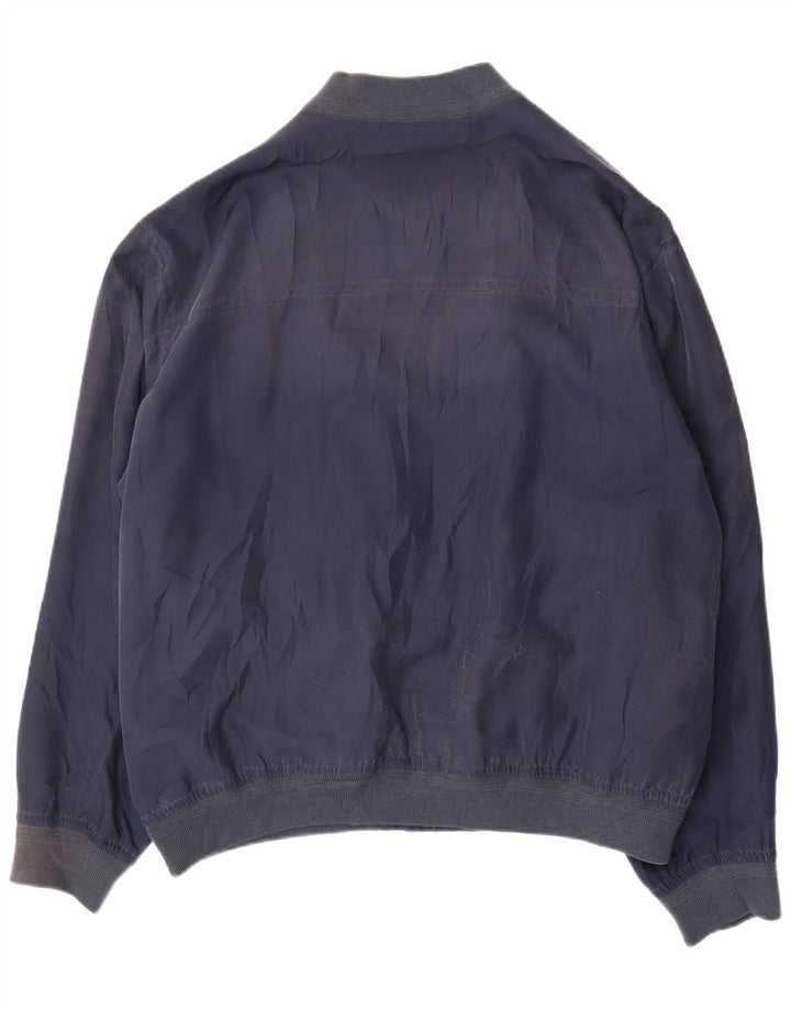 Shado Herren Bomberjacke IT 60 5XL Marineblaue Seide
