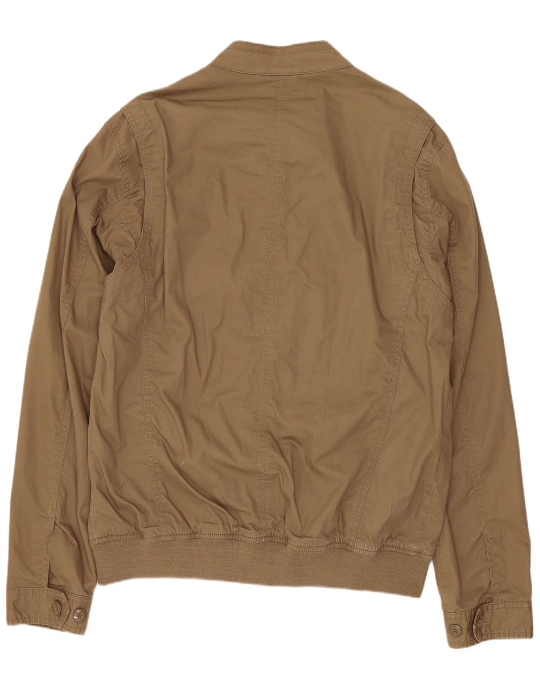 Zara Herren Bomberjacke UK 42 XL Beige Baumwolle