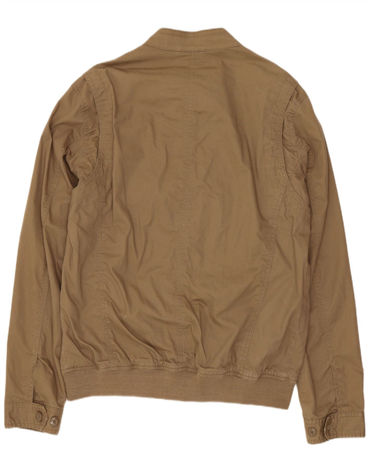 Zara Herren Bomberjacke UK 42 XL Beige Baumwolle