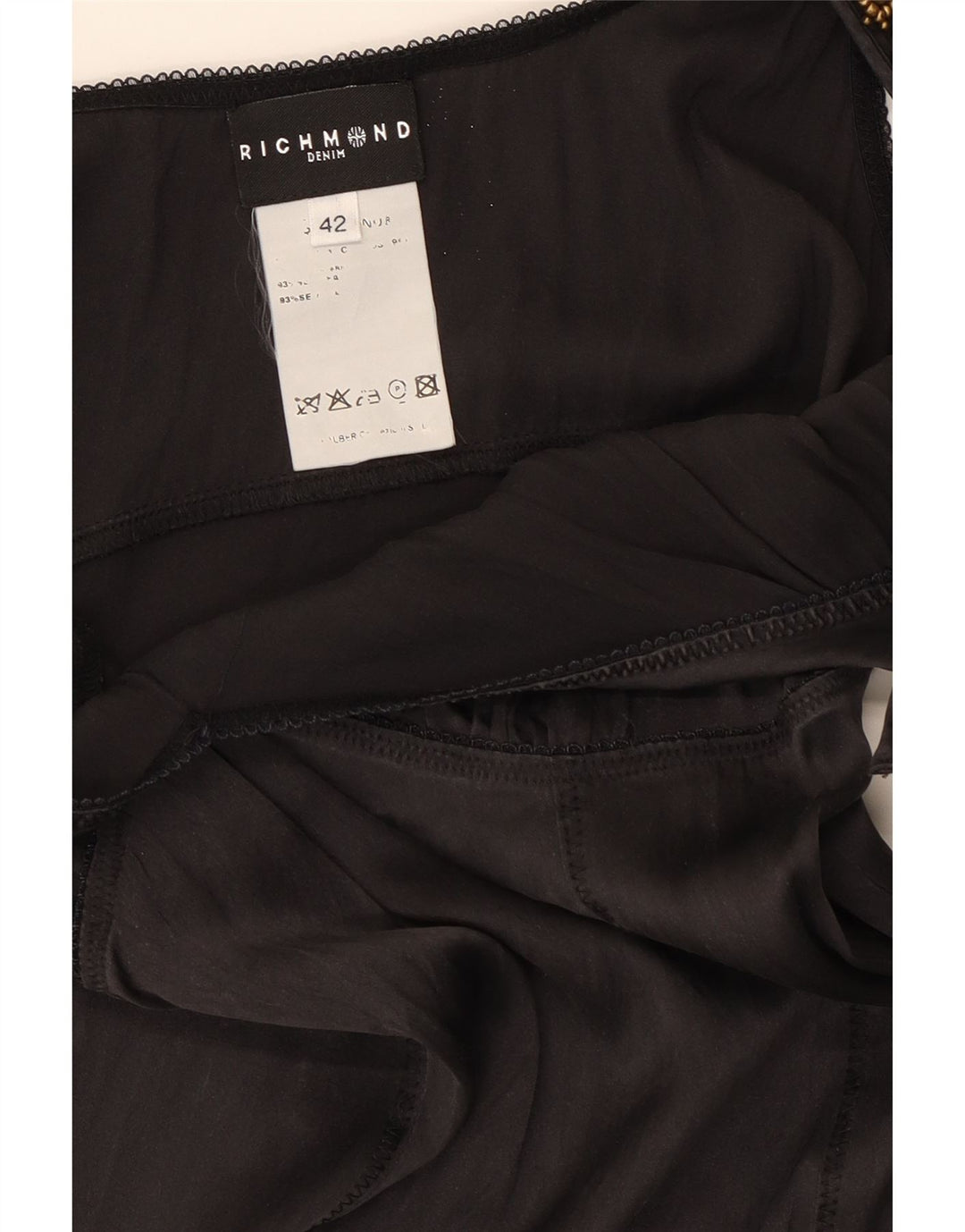 Richmond Damen ärmelloses asymmetrisches Kleid IT 42 Mittelschwarz
