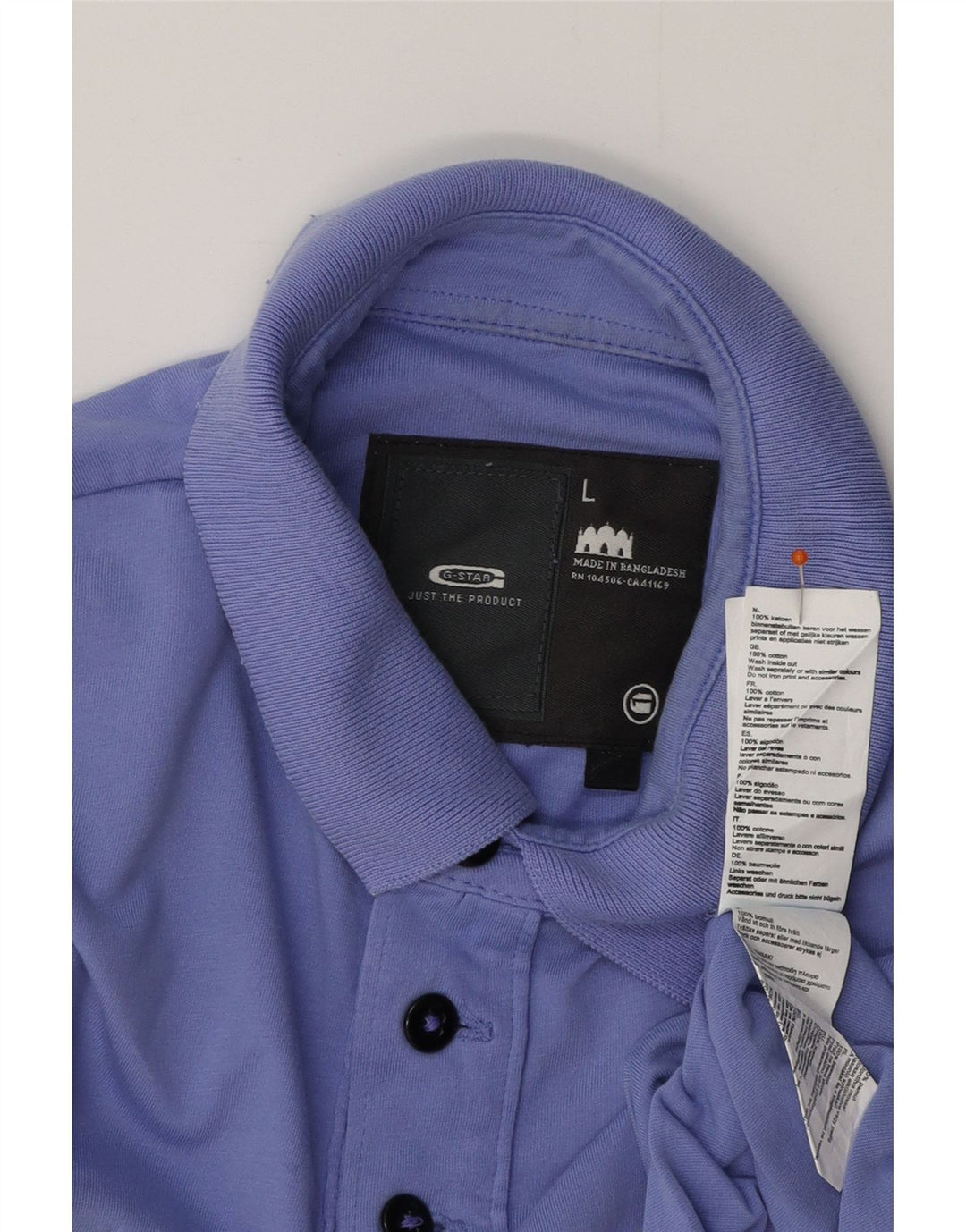G-STAR Herren-Poloshirt mit Grafik, Größe L, Lila, Baumwolle