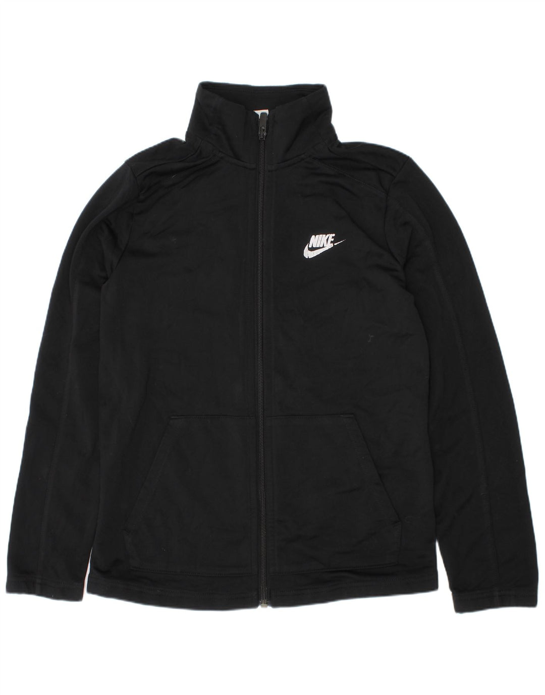Nike Jungen-Trainingsanzug-Top-Jacke, 10–11 Jahre, mittelgroßes schwarzes Polyester