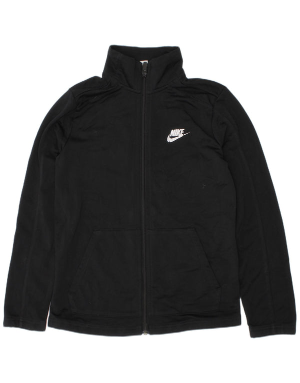 Nike Jungen-Trainingsanzug-Top-Jacke, 10–11 Jahre, mittelgroßes schwarzes Polyester