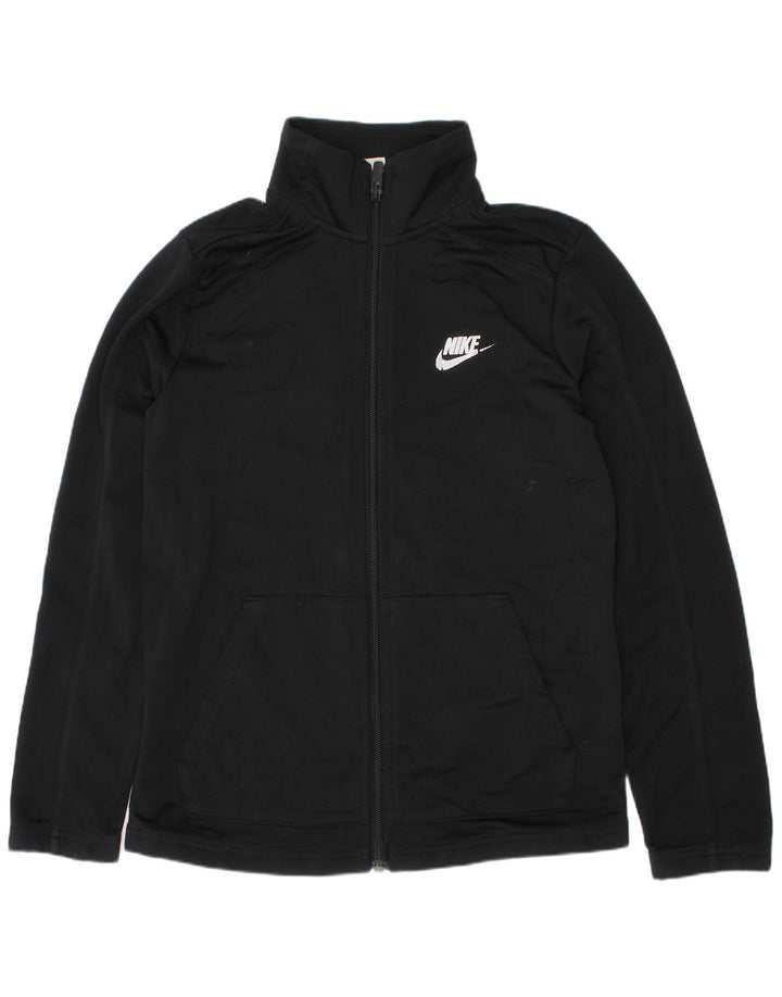 Nike Jungen-Trainingsanzug-Top-Jacke, 10–11 Jahre, mittelgroßes schwarzes Polyester