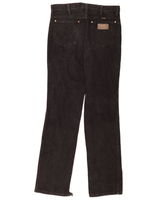 Wrangler Damen Straight Jeans W31 L34 Schwarze Baumwolle