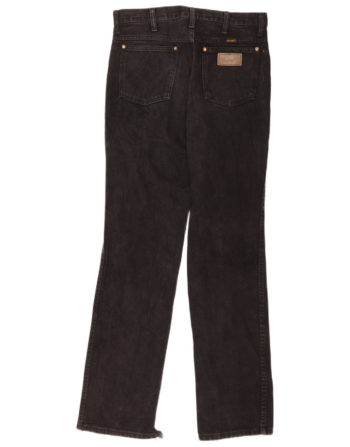 Wrangler Damen Straight Jeans W31 L34 Schwarze Baumwolle
