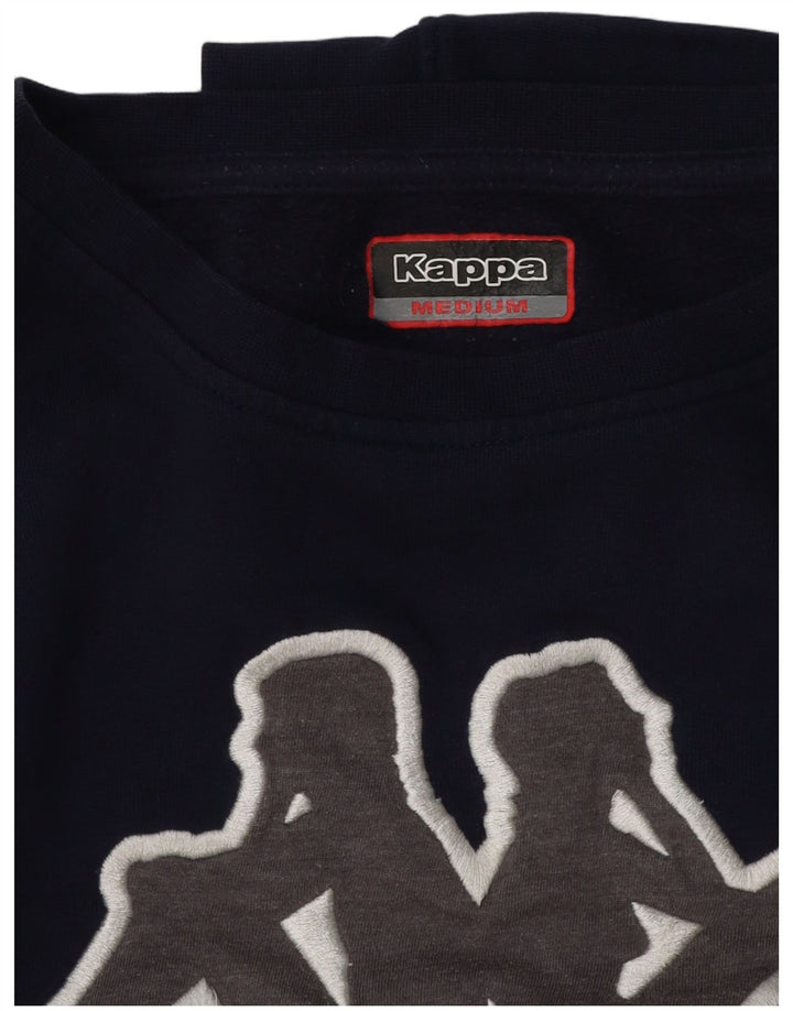Kappa Womens Graphic Oversized Sweatshirt Pullover UK 14 Mittel Marineblau