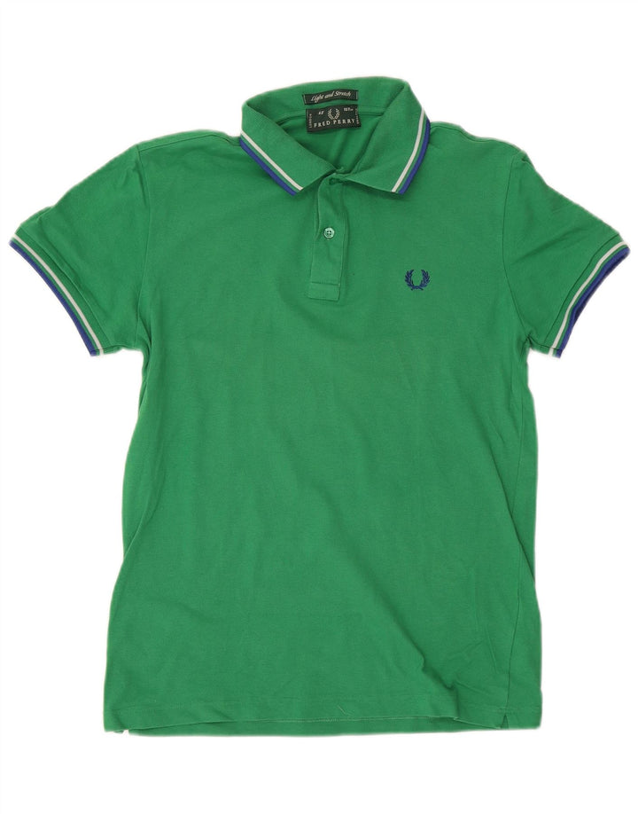 FRED PERRY Herren-Poloshirt aus mittelgrüner Baumwolle