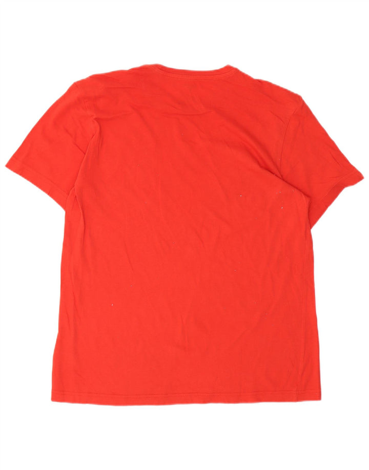 Reebok Herren Grafik-T-Shirt-Oberteil, groß, rote Baumwolle