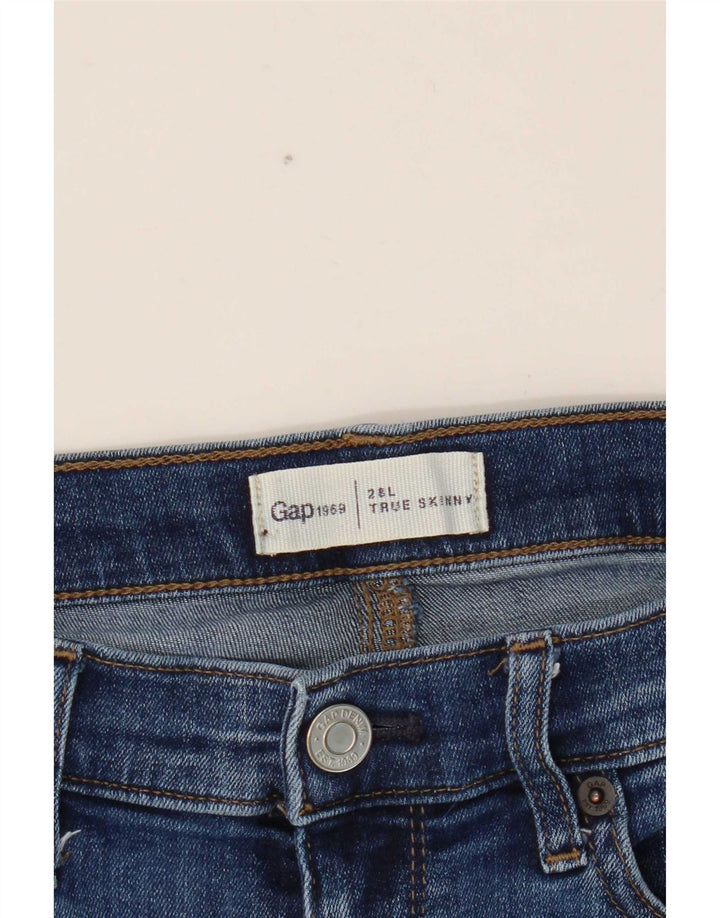 Gap Damen Skinny Jeans W28 L30 Blaue Baumwolle