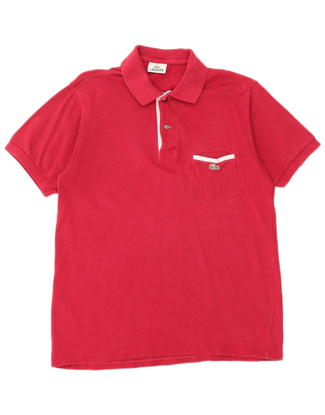 LACOSTE Herren-Poloshirt, Größe 3, klein, rosa Baumwolle