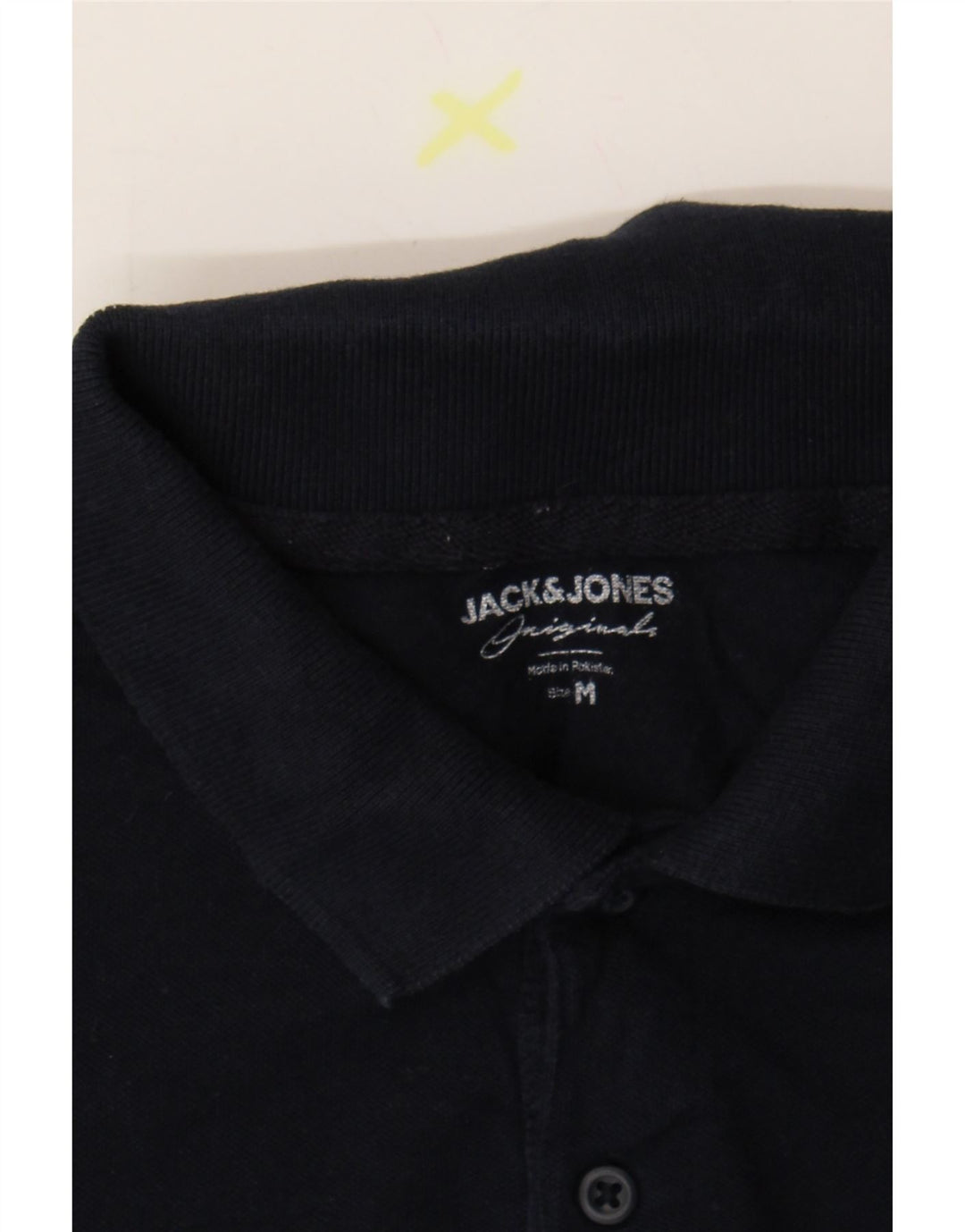 JACK & JONES Mens Polo Shirt Medium Navy Blue Cotton Vintage Jack & Jones and Second-Hand Jack & Jones from Messina Hembry 