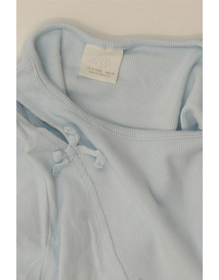 ZARA Mädchen T-Shirt Top 13-14 Jahre Blau