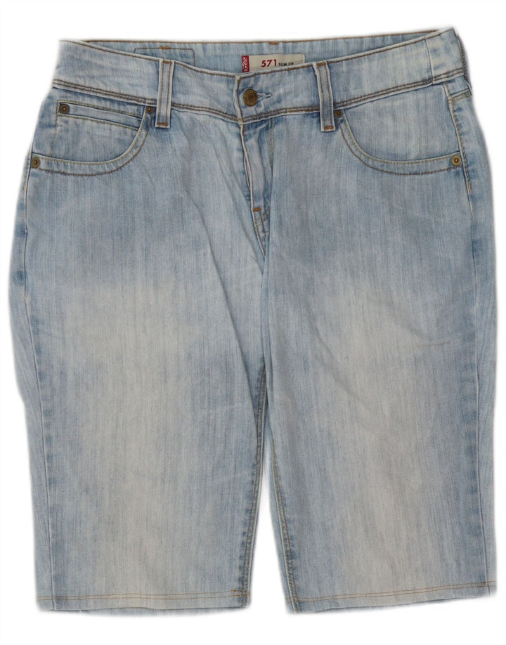 Levi's Damen 571 Slim Fit Denim Shorts W31 Mittelblaue Baumwolle