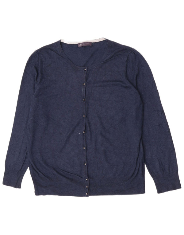 Marks & Spencer Damen Strickjacke Pullover UK 16 Large Marineblau