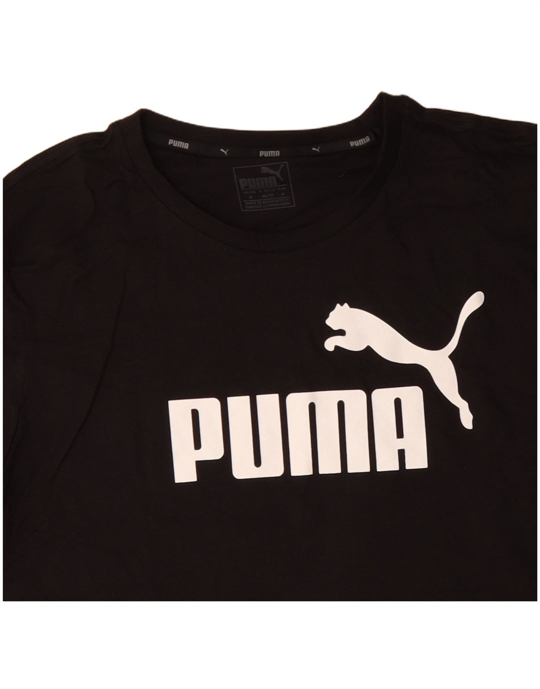 PUMA Herren Grafik T-Shirt Top Medium Schwarz Baumwolle