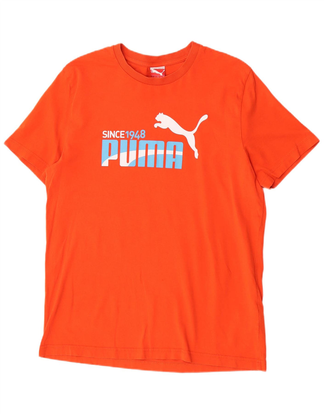 Puma Herren Grafik T-Shirt Top Large Orange