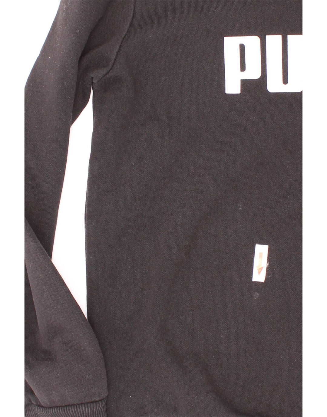 Puma Jungen Grafik-Sweatshirt-Pullover 7–8 Jahre, schwarze Baumwolle