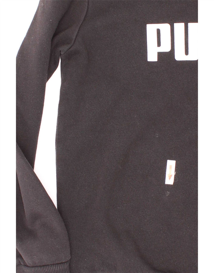 Puma Jungen Grafik-Sweatshirt-Pullover 7–8 Jahre, schwarze Baumwolle