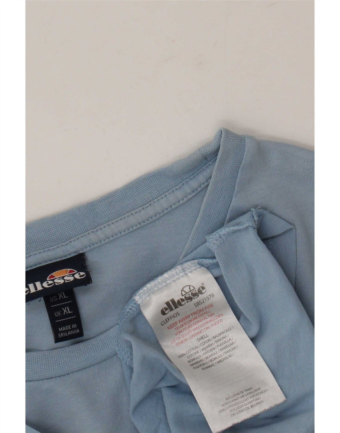 Ellesse Herren Grafik T-Shirt Top XL Blau Baumwolle