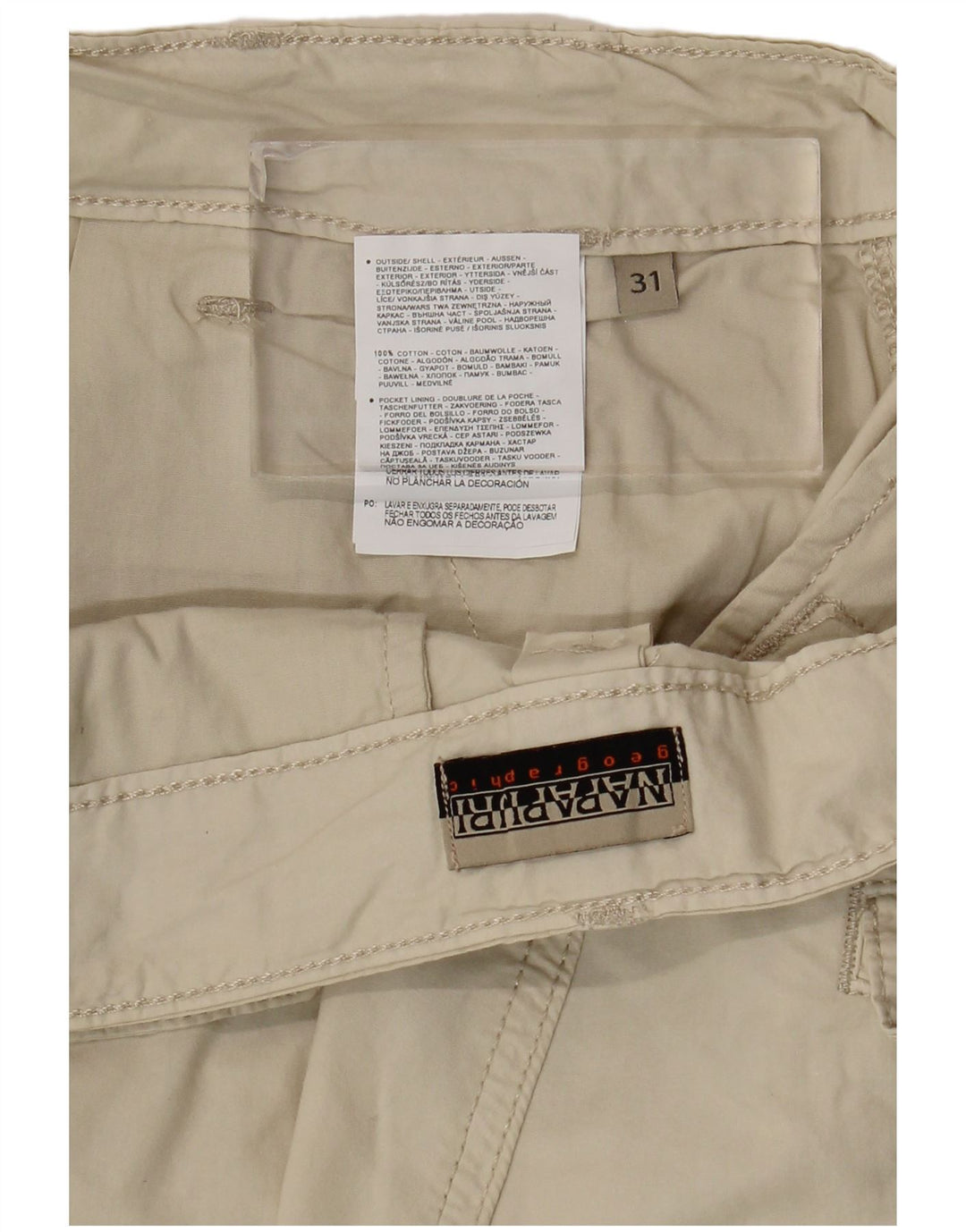 Napapijri Herren Cargoshorts W31 Mittelbeige Baumwolle