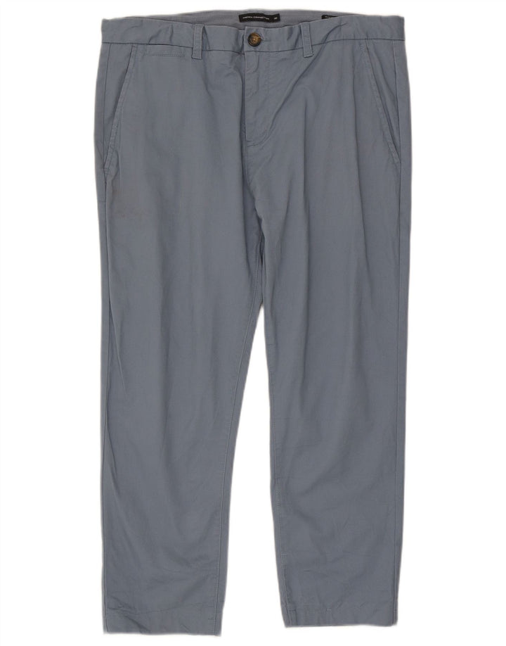 French Connection Herren Slim-Fit-Hose mit kurzem Schnitt, W36, L25, Blau