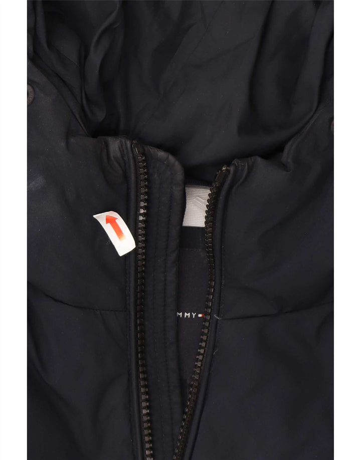 Tommy Hilfiger Herren-Jacke mit Kapuze, gepolstert, UK 38, mittelmarineblau, Polyester
