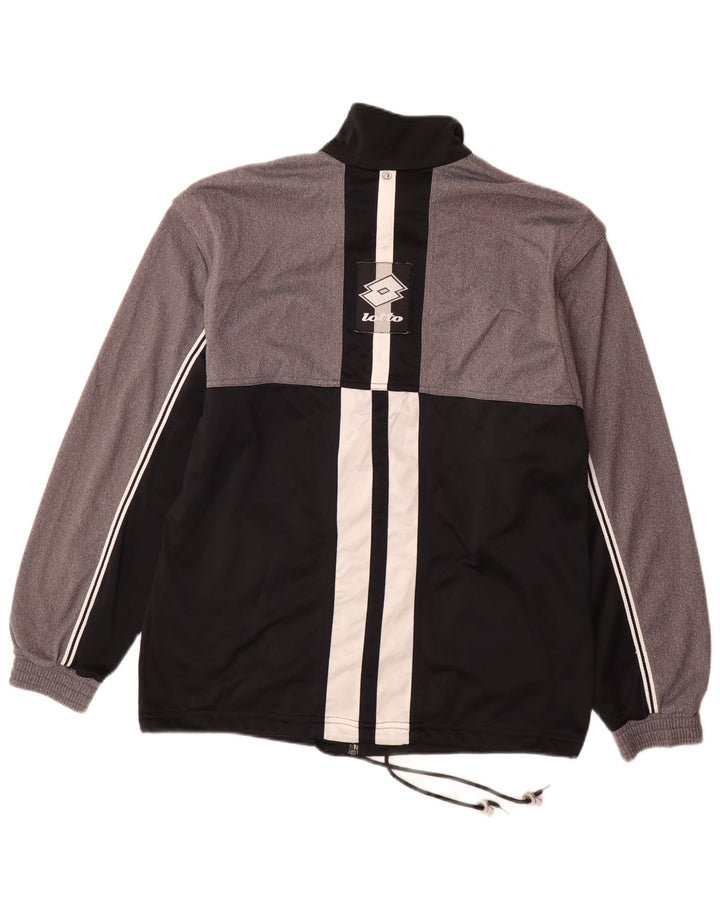 Lotto Herren-Trainingsanzug-Top-Jacke, UK 40/42, großes graues Colourblock-Polyester