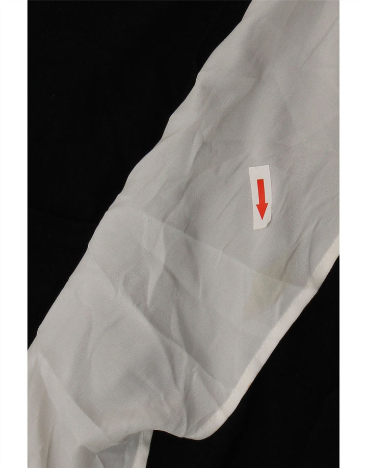 Marks & Spencer Damen Autograph-Blusenoberteil, UK 14, Mittelschwarz, Farbblock