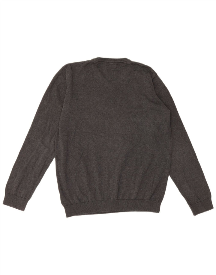 Marks & Spencer Jungen-Pullover mit V-Ausschnitt, 15–16 Jahre, graue Baumwolle